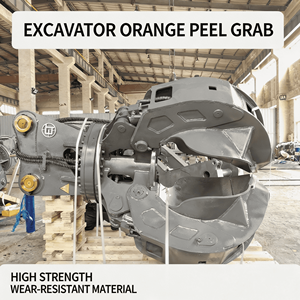 Accessoires pour excavatrices de 5 à 35 tonnes : <span class=keywords><strong>Grappin</strong></span> à déchiqueter type « Orange Peel » avec moteur et engrenage pour le recyclage des métaux ferreux - Product Image 1