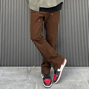 Factory supplier man pants slim dropshipping stock stylish look mens pants casual