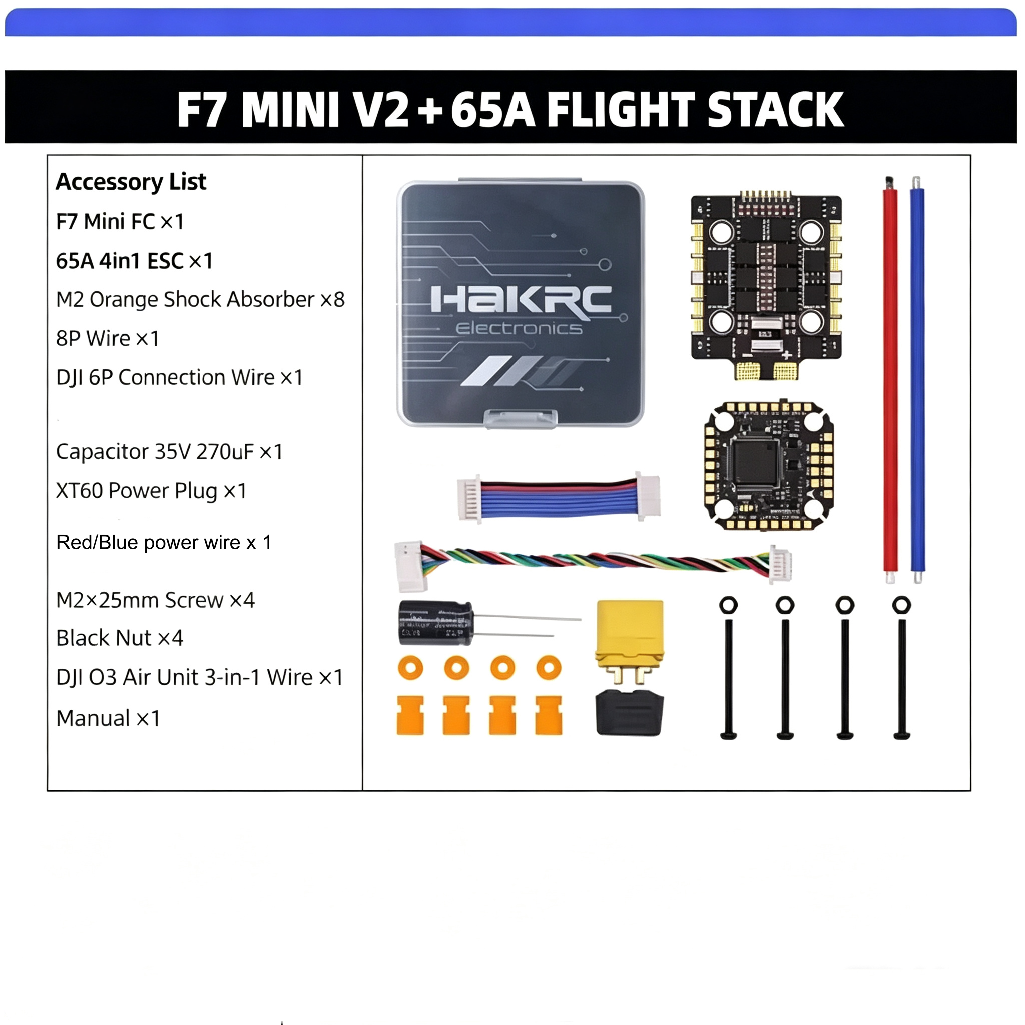 F7220 v2 flight control 65a electric adjustable