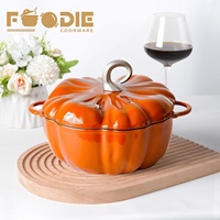 Nouvelle Collection – Cocotte en Fonte Émaillée de Haute Qualité en Forme de Citrouille – Vente Directe Usine