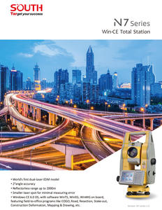 เครื่องมือสำรวจแบบ Total Station รุ่น SOUTH N7 ราคา เครื่องวัดมุมแบบ Prism Station สำหรับงานสำรวจภูมิประเทศแบบ Reflectorless รุ่น Estacion Total SOUTH N7 - Product Image 5
