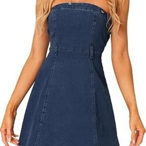 เดรสผ้าเดนิมทอเนื้อผ้าฝ้ายแท้ 100% แบบสั่งตัด แฟชั่นใหม่ ขายดี สำหรับฤดูร้อน ทรงมินิ แขนกุด เซ็กซี่ เป็นมิตรกับสิ่งแวดล้อม สำหรับผู้หญิง - Product Image 2