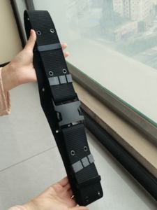 Ceinture de Sécurité Formelle Noire <span class=keywords><strong>pour</strong></span> Hommes avec Clip, Tissu Oxford en Toile Polyester, Ensemble de Ceinture de Service, Équipement Personnel en Métal - Product Image 6