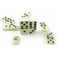 Fournisseur chinois de jeu de dominos classique, jeu de dominos en boîte en plastique, dominos double six avec spinner doré