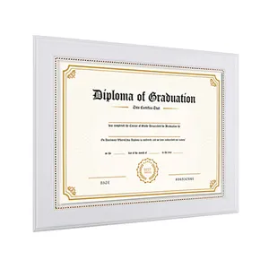 Çift paspaslar ile lise ucuz beyaz sertifika çerçeve PS Diploma çerçeve