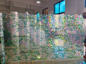 Pellicola Statica per Vetri con Piccoli Fiori Colorati in PVC, <span class=keywords><strong>Adesivi</strong></span> per Finestre Colorati con Effetto Sole, Decorazione per la Casa - Product Image 4