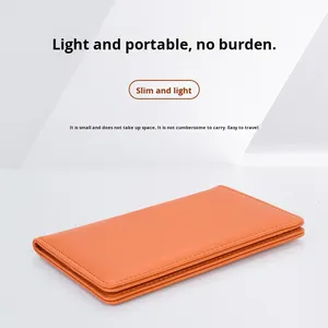 Cartera Portátil Personalizada de PU para Hombre/Mujer, Porta Tarjetas Bancarias y Pasaportes con Cubierta para Documentos y Boletos de Viaje - Product Image 3