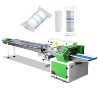 Machine d'emballage automatique à grande vitesse de flux d'oreiller de papier pour le matériel de film de rouleau de gaze accessoires d'emballage de nourriture de chapeau de gants