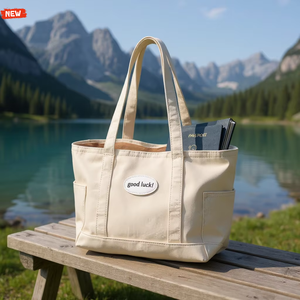 <span class=keywords><strong>Bolsa</strong></span> de Lona Resistente para Iglesia, Tamaño Viaje, Diseño Bordado con Correa Gruesa, <span class=keywords><strong>Bolsa</strong></span> de Compras Estampada para Mujer con Diseño de Grecia - Product Image 2