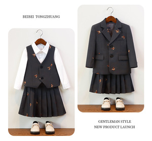 Ensemble de costume décontracté et habillé en coton pour jeunes garçons et jeunes filles, idéal pour les activités de piano et les spectacles, collection automne-<span class=keywords><strong>hiver</strong></span> - Product Image 4