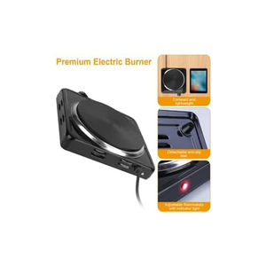 Plaque chauffante électrique à brûleur unique pour la cuisson, portable, 1000 W, facile à nettoyer, en acier inoxydable - Product Image 3