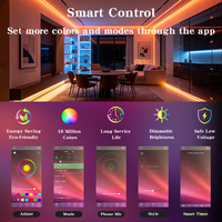 Tira de Luces LED Inteligente 5050 RGBWW CCT, 24 V, 60 96 LED, IP20, Cinta LED Flexible para Decoración de Interiores, Sala de Estar, Techo, Cinta Cálida