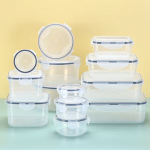 Réfrigérateur de cuisine à micro-ondes en plastique avec couvercles à pression facile Lot de 16 récipients de stockage des aliments - Product Image 6