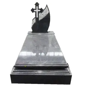 Simple Design Granite Tombstone and Monuments Cheap Black Granite Grave Stone Headstone