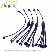 Angitu 3/4Pin 1 إلى 1/2/3/4/5xSM إلى RGB 3Pin 4Pin شريط LED ، لوحة الأم محول التحكم في الضوء