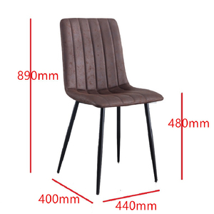 Chaises Salle a Manger Silla de comedor Sillas de terciopelo de lujo para sala de estar Muebles Sillas de piel sintética de PU para comedor - Product Image 1