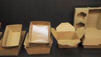 Boîte à fast-food personnalisée en carton kraft brun
