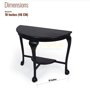 Regency Half Moon <b>Console</b> <b>Table</b> Antique <b>Black</b> Demilune <b>Table</b> with Ball and Claw Feet Lower Shelf Classic Home Furniture <b>table</b> - Product Image 6