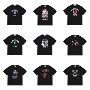 T-shirt da uomo di alta qualità firmata, all'ingrosso, nuova versione, vestibilità ampia, stampa casual con motivo animale, <span class=keywords><strong>abbigliamento</strong></span> <span class=keywords><strong>trendy</strong></span> con stampa scimmia - Product Image 1