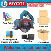Scie à marbre multifonctionnelle Biyoti BYT-MC305 110 mm 1400 W, scie à pierre électrique pour usage professionnel en atelier