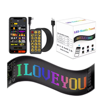 Panneau lumineux LED pour voiture 5V USB, effet œil de démon, animation programmable, panneau à défilement LED œil de démon, panneau matriciel à pixels LED pour voitures et camions