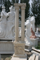 Personnalisé Européen Classique Extérieur Intérieur Décoratif Maison Bâtiment Pilier Pierre Naturelle Colonne Grecque Marbre Colonnes Romaines