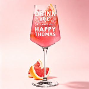 Verre à <span class=keywords><strong>vin</strong></span> personnalisé gravé avec nom sur mesure, cadeaux d'anniversaire, citation amusante gravée, gobelet personnalisé gravé sur mesure - Product Image 1