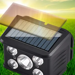 Аккумуляторные мини-фары на солнечной батарее со встроенным аккумулятором, 6 режимов, фары для кемпинга, срок службы батареи 12 часов