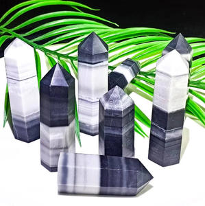 หินบำบัดผลึกขัดเงาธรรมชาติจุดหยกไทจิสำหรับตกแต่งบ้าน - Product Image 3