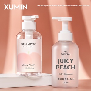 Xumin Stock 300 мл-500 мл матовый прозрачный баллон насос для давления бутылка пустая для шампуня дезинфицирующее средство для рук гель для душа - Product Image 5