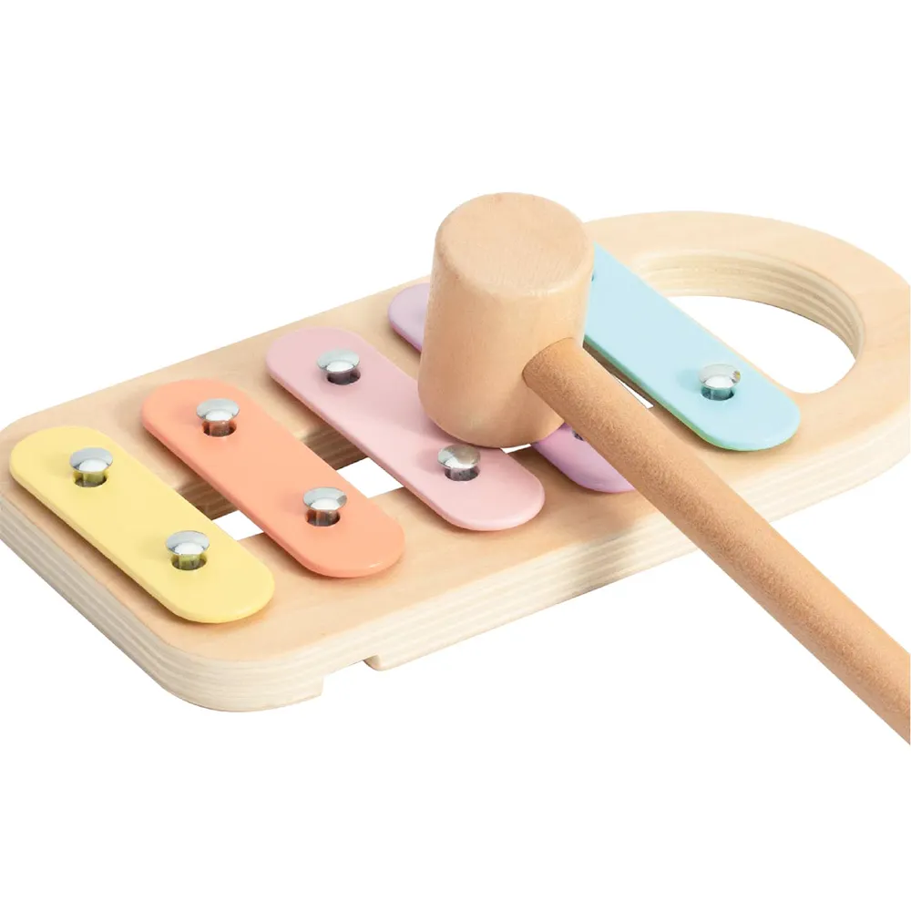 Set Alat Musik Pendidikan Balita Dunia Klasik Mainan Keyboard Bangku Penumbuk Landak untuk Bayi