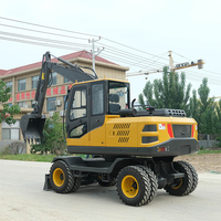 Mini-pelle à roue SD40W-7 équipée d'un grand godet de 4 tonnes