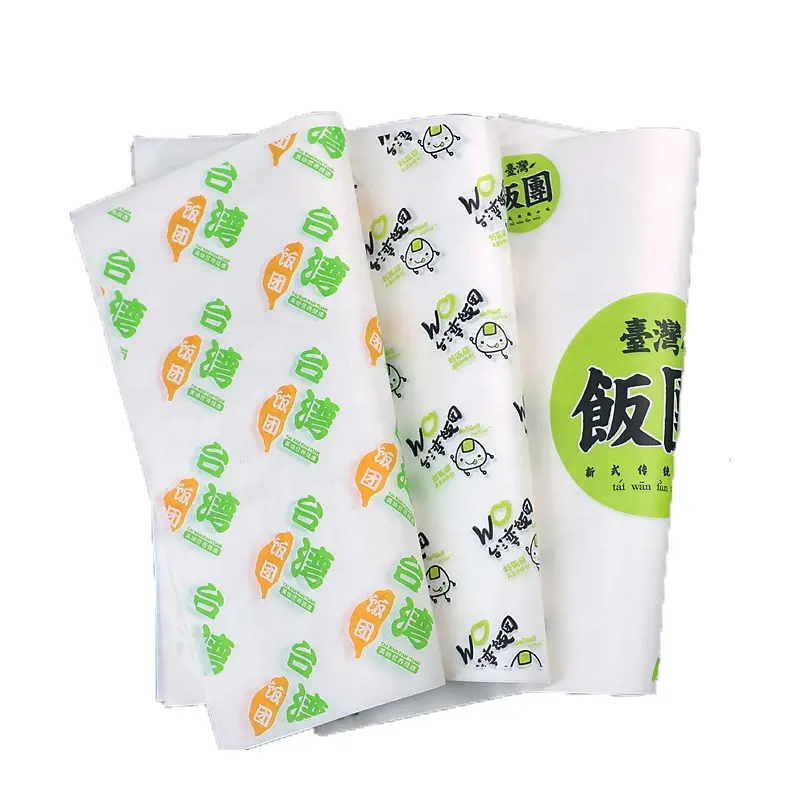 Papel de cera de parafina, folhas de papel de enceramento personalizadas impressas de cera de grau alimentar