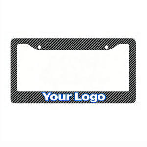 Cadres de <span class=keywords><strong>plaque</strong></span> d'<span class=keywords><strong>immatriculation</strong></span> en plastique imitation fibre de carbone avec impression UV, format US JDM, personnalisables, prix usine de gros - Product Image 3