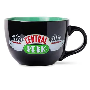 Tasse à café en céramique personnalisable, 16oz, noire, verte, avec logo OEM, livraison gratuite