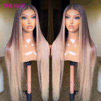 Fournisseurs en gros de perruques, vendeur de perruques, perruques en cheveux humains de couleur brun ombré, tissage droit, perruques à dentelle frontale HD 13x4 pour femmes noires