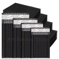 Enveloppes à bulles noires personnalisées, sacs en mousse noire, enveloppes auto-adhésives rembourrées, emballages de livraison, emballages d'expédition, sacs à bulles