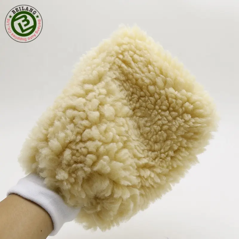 두 배 편들어진 연약한 Microfiber 견면 벨벳 차 선발 & 청소 세척 Mitt 세척 장갑