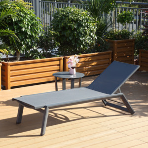 Chaise longue double <span class=keywords><strong>en</strong></span> <span class=keywords><strong>aluminium</strong></span> <span class=keywords><strong>pliable</strong></span> et imperméable pour piscine extérieure, plage, hôtel, terrasse, garantie 5 ans - Product Image 1