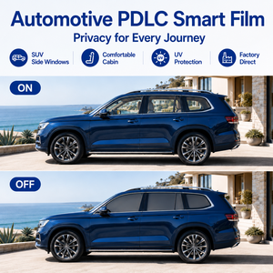 Film intelligent PDLC automobile, film de confidentialité commutable pour vitres de voiture, film à gradation électrique pour vitres latérales et arrière, <span class=keywords><strong>kit</strong></span> <span class=keywords><strong>sur</strong></span> <span class=keywords><strong>mesure</strong></span> OEM - Product Image 1