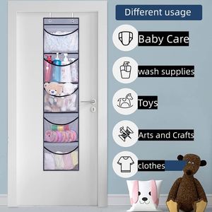 Nouveaux jouets 2026 : Sac de rangement à cinq couches en non-tissé avec bande élastique et plaque de doublure, pour accrocher derrière une grande porte - Product Image 5