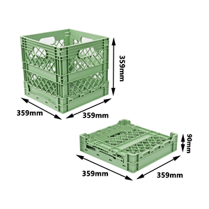 JOIN Heavy Duty Collapsible Plastic Crate Stackable Square <strong>Folding</strong> <strong>Storage</strong> <strong>Box</strong> for Warehouse Logistics and Distribution - Product Image 2
