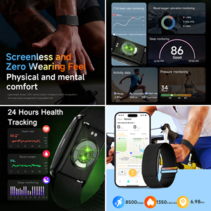 Bracelet intelligent de fitness personnalisé IP68, plus de 100 modes sportifs, bracelet intelligent, détection de la santé du sommeil, longue durée de vie de la batterie, montre intelligente sans écran - Product Image 2