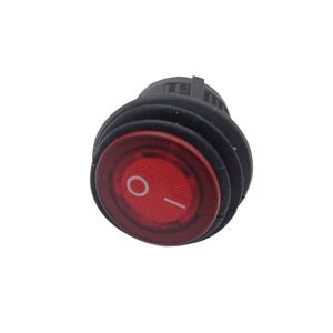 Interruttore a bilanciere rotondo industriale impermeabile illuminato a luce rossa <span class=keywords><strong>WK</strong></span>, 3 pin ON-OFF, 6A/250V, 30000 cicli - Product Image 3