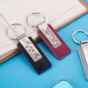 China manufacturer fashion keyring keychain accessories leather key chain for key