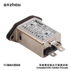 Filtro EMI de modo común tipo toma de corriente Anzhou IEC CW1D 10A T para fuente de alimentación - Product Image 2