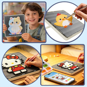 แอป Pixdou Smart LED Bead Board สำหรับ DIY ลูกปัด Perler  แผ่นแสดงผลลูกปัด LED Smart Fuse Beads  แผ่นแม่แบบ Pixel Art ชุดอุปกรณ์งานฝีมือ DIY - Product Image 6