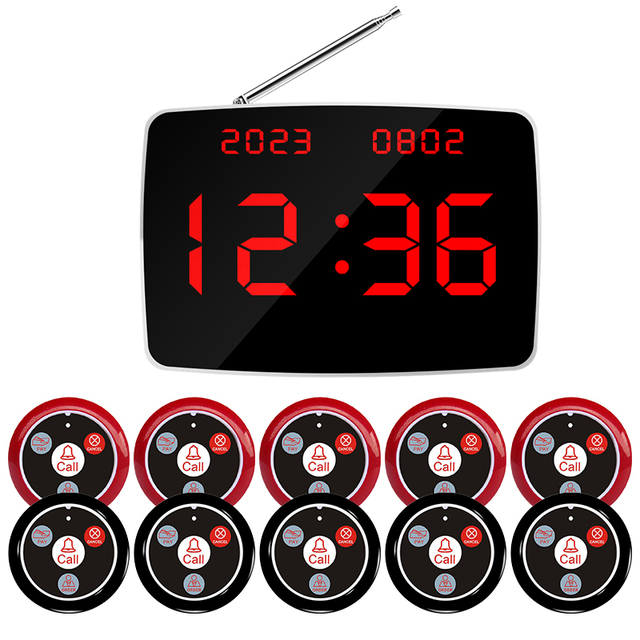 Wireless Pager Guest Pager for Restaurants Cafes Teahouses Cafeterias Hospital Call Bell System Waitress Calling System