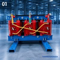 Transformateurs triphasés de type bobiné 10kV/0.4kV pour intérieur, 30kVA, 50kVA, 100kVA
