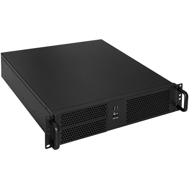 2U Rack Industrial Control Chassis Dual Optical Drive 390 Half-Height MicroATX Motherboard Steel Server Power Supply Stock Used